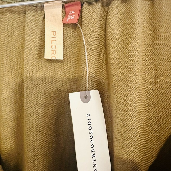 Pilcro for Anthropologie Olive Green Mini Dress - Picture 2 of 8